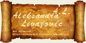Aleksandra Livazović vizit kartica